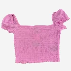 DIVIDED - off the shoulder pink crop top - NEW WITH TAGS - never worn. Size S
